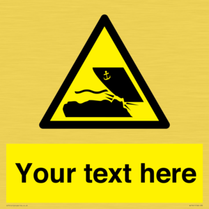 Custom Warning submerged objects in watercraft areas